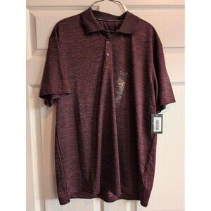 London Fog Collection Men's Pink and Black Polo Shirt Short Sleeve Size Medium